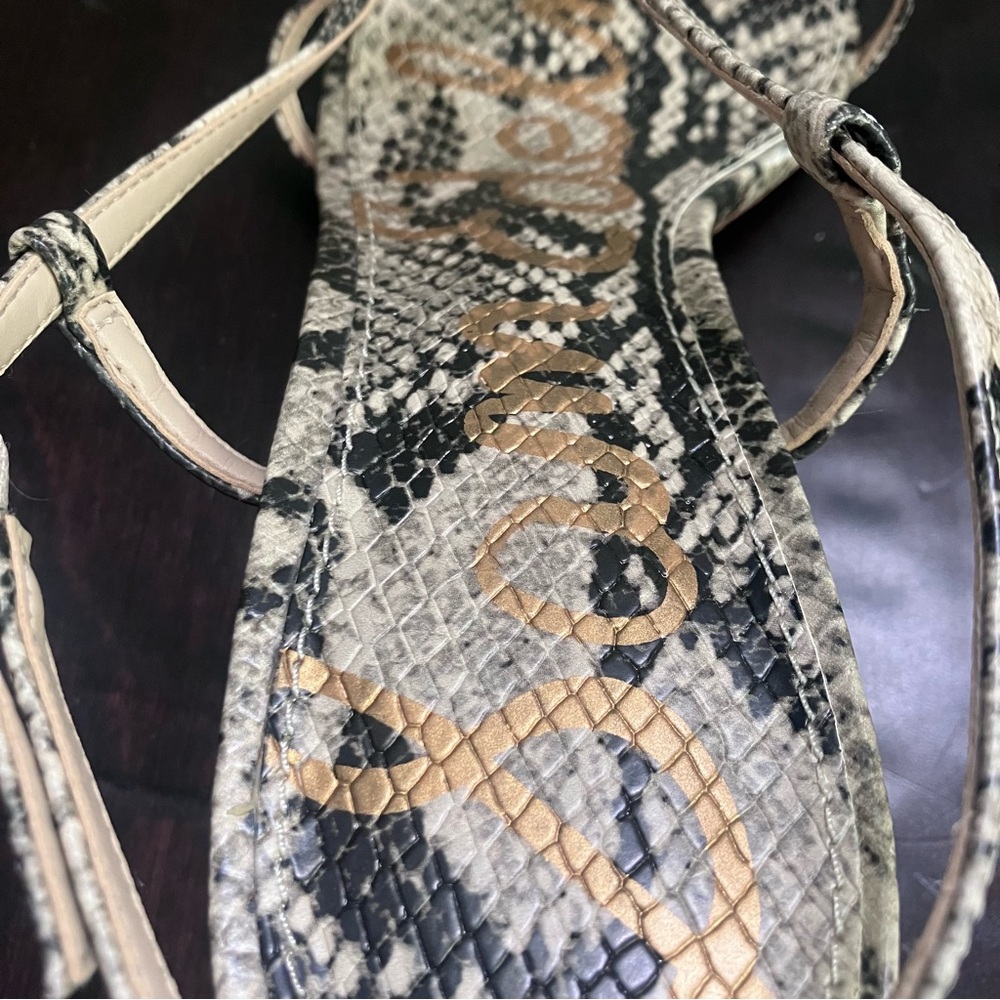 Strappy snakeskin Sam Edelman heels - Picture 11 of 14